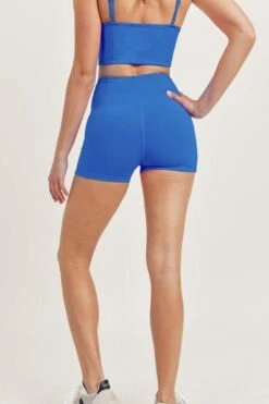Blue Essential Sports Bra & Short Set 17 Blue Essential Sports Bra & Short Set -Layer Outfit 29792106741957 8