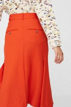 Side Tucked Skirt In Orange 10 Side Tucked Skirt In Orange -Layer Outfit 29797598298197 5
