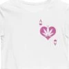 Pink Ace Of Hearts Marijuana Leaf Organic Crop Top