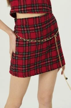 Jasper Mini Skirt In Plaid -Layer Outfit 29826015854677 4