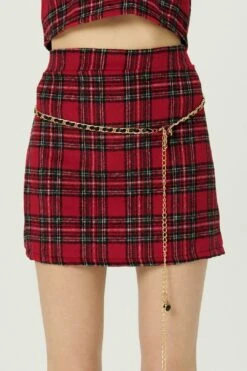 Jasper Mini Skirt In Plaid -Layer Outfit 29826015887445 5