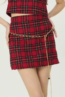 Jasper Mini Skirt In Plaid -Layer Outfit 29826015985749 3