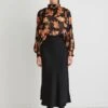 Among The Brave Embrace High Neck Shirred Puff Sleeve Top - Black Marigold -Layer Outfit 29830030688350 1
