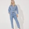 Angie The Relaxed Military Jumpsuit | The Sky's The Limit [Light Blue]