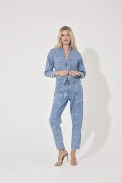 Angie The Relaxed Military Jumpsuit | The Sky's The Limit [Light Blue] -Layer Outfit 29880080564415 4
