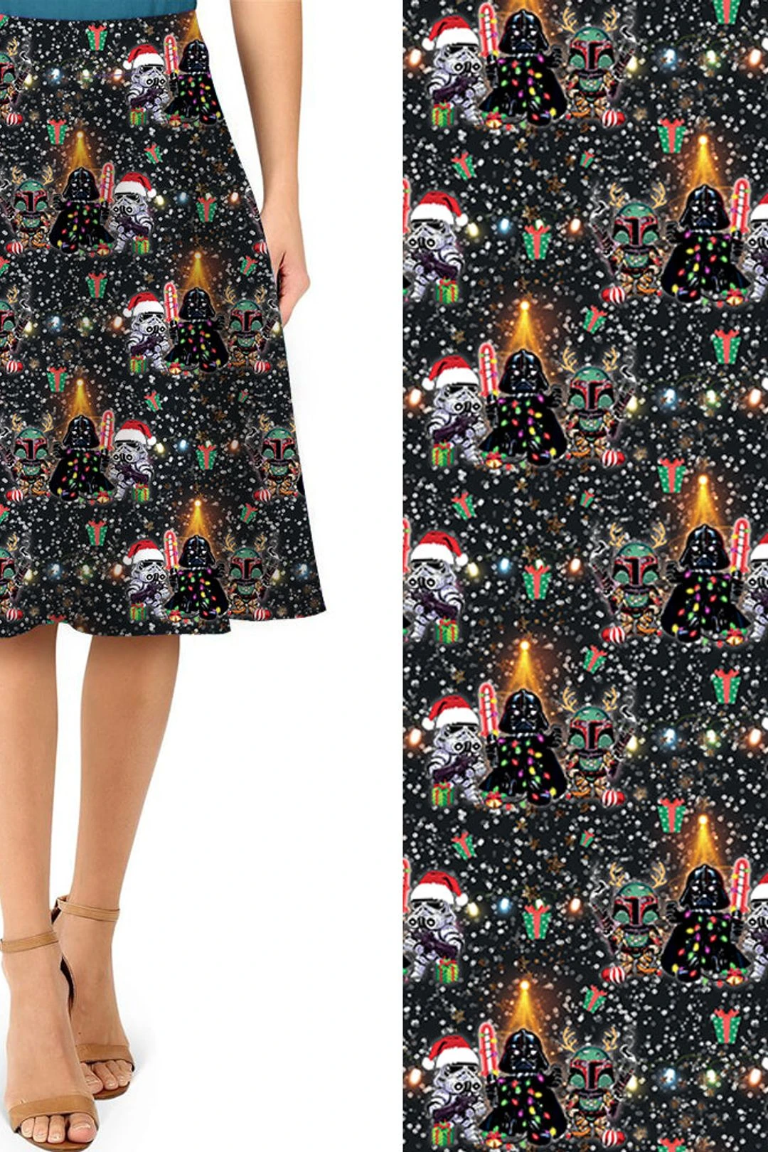 Empire Christmas Swing Skirt With Pockets 3 Empire Christmas Swing Skirt With Pockets