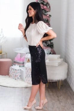 Shimmer & Bright Modest Sequin Skirt 13 Shimmer & Bright Modest Sequin Skirt -Layer Outfit 29915132493876 5