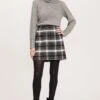 Plaid Four Panel Skirt - Black -Layer Outfit 29915161002057 1