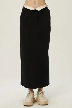 Mari Twill Midi Skirt -Layer Outfit 29919036702805 7