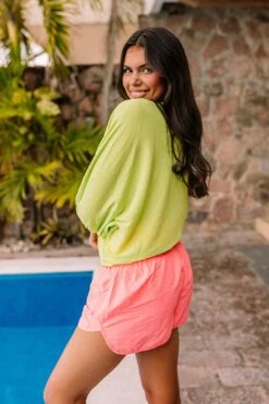 On Sunshine Time Top In Lime Punch -Layer Outfit 29949682712650 7
