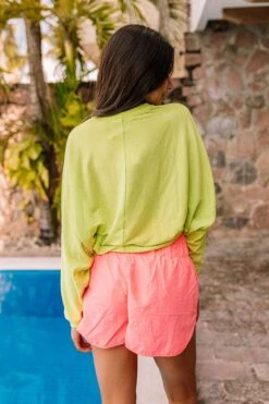 On Sunshine Time Top In Lime Punch -Layer Outfit 29949682745418 8