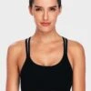Clearance | Attraco Black Light Weight X-Strappy Sports Bra 2 Clearance | Attraco Black Light Weight X-Strappy Sports Bra -Layer Outfit 29952333938741 1
