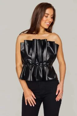 Buddy Love Giselle Black Peplum Top