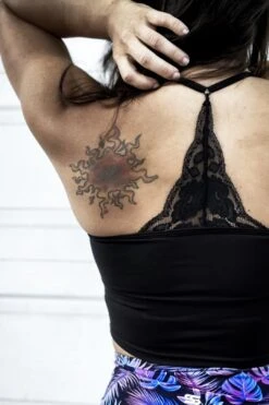 Sexy Yet Savage® Lace Crop Tank Bra | Black -Layer Outfit 30001346543796 3