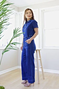 Petite Straight Leg Jumpsuit (Dark Denim) 9 Petite Straight Leg Jumpsuit (Dark Denim) -Layer Outfit 30036743422022 3