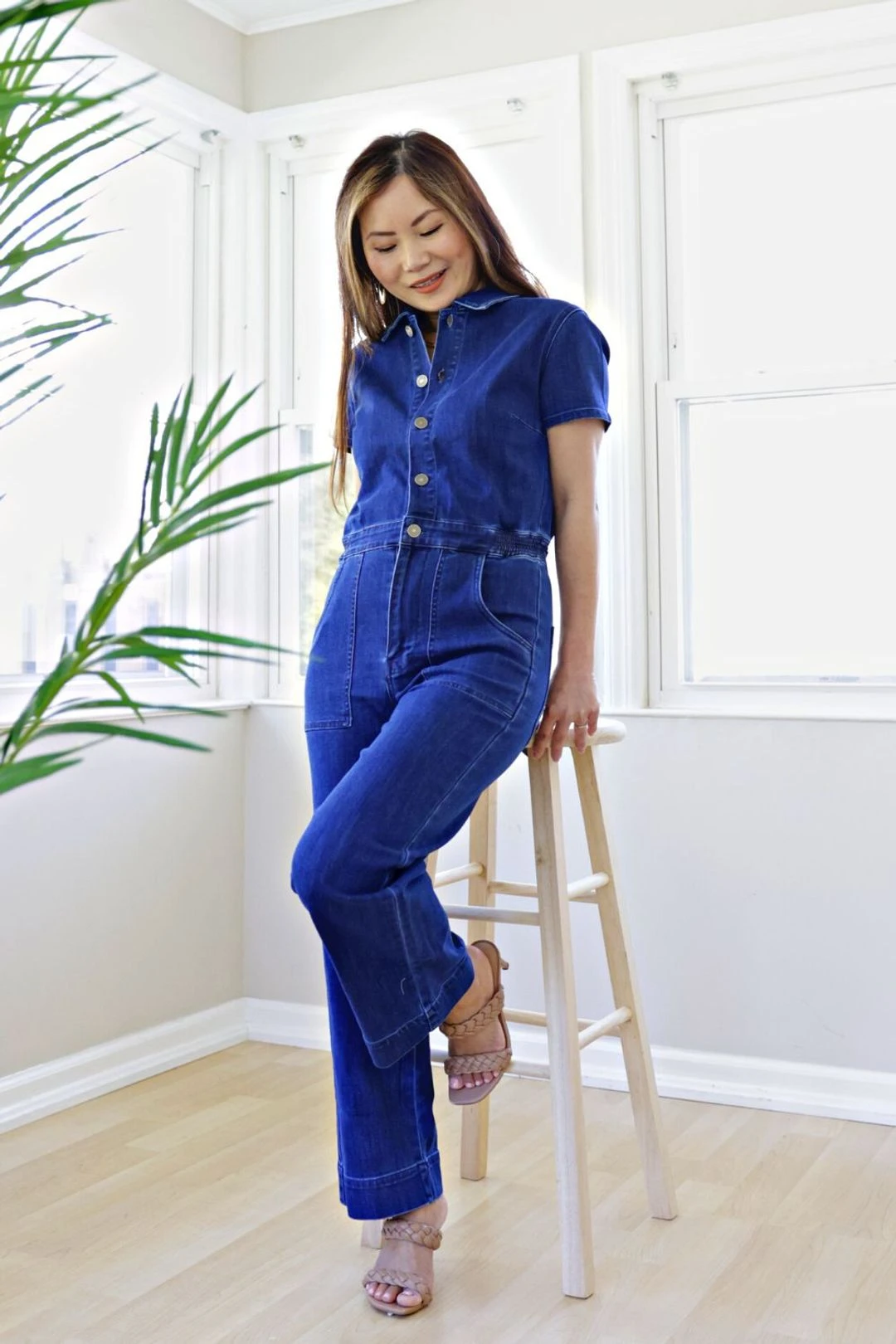 Petite Straight Leg Jumpsuit (Dark Denim) 6 Petite Straight Leg Jumpsuit (Dark Denim) - Image 4