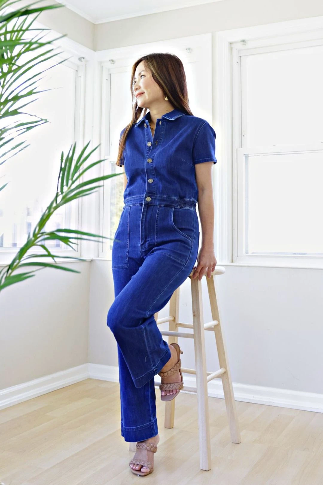 Petite Straight Leg Jumpsuit (Dark Denim) 4 Petite Straight Leg Jumpsuit (Dark Denim) - Image 2