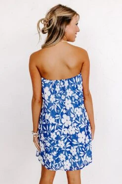 From Malibu Floral Skirt In Royal Blue -Layer Outfit 30059999068234 3