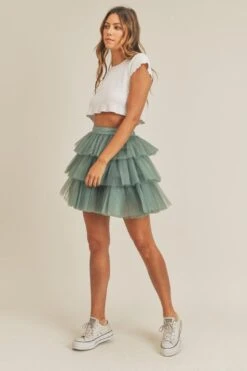 Naomi Ruffled Tulle Skirt -Layer Outfit 30063757852761 4