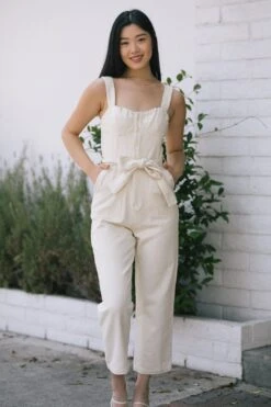 Miranda Button Bustier Jumpsuit