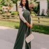Happy Sanctuary Wide Leg Jumpsuit In Army Green