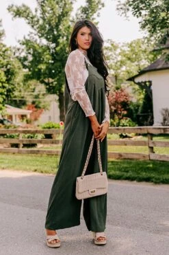 Happy Sanctuary Wide Leg Jumpsuit In Army Green -Layer Outfit 30114311962698 3