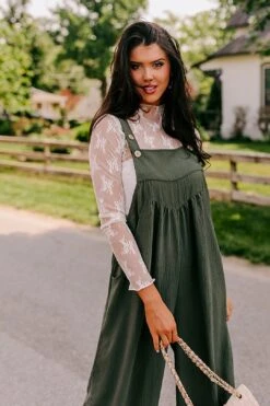 Happy Sanctuary Wide Leg Jumpsuit In Army Green -Layer Outfit 30114312028234 5