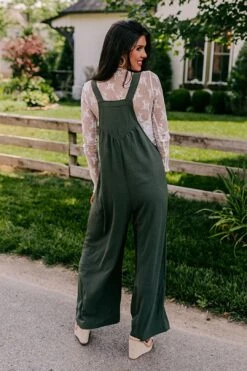Happy Sanctuary Wide Leg Jumpsuit In Army Green -Layer Outfit 30114312093770 7