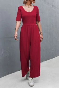 'Jamila' Wide Leg Jumpsuit ( 4 COLORS ) -Layer Outfit 30148548395067 3