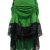 Atomic Green Gothic High-Waisted Buttoned Tiered Skirt -Layer Outfit 30219714822231 1