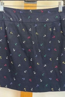Zac & Rachel Women's Size 8 Navy Anchor Skirt -Layer Outfit 30236147712082 2