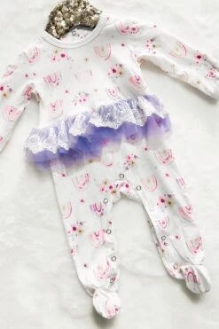 Kryssi Kouture Sienna Tutu Jumpsuit - Pink Rainbow Purple Tutu