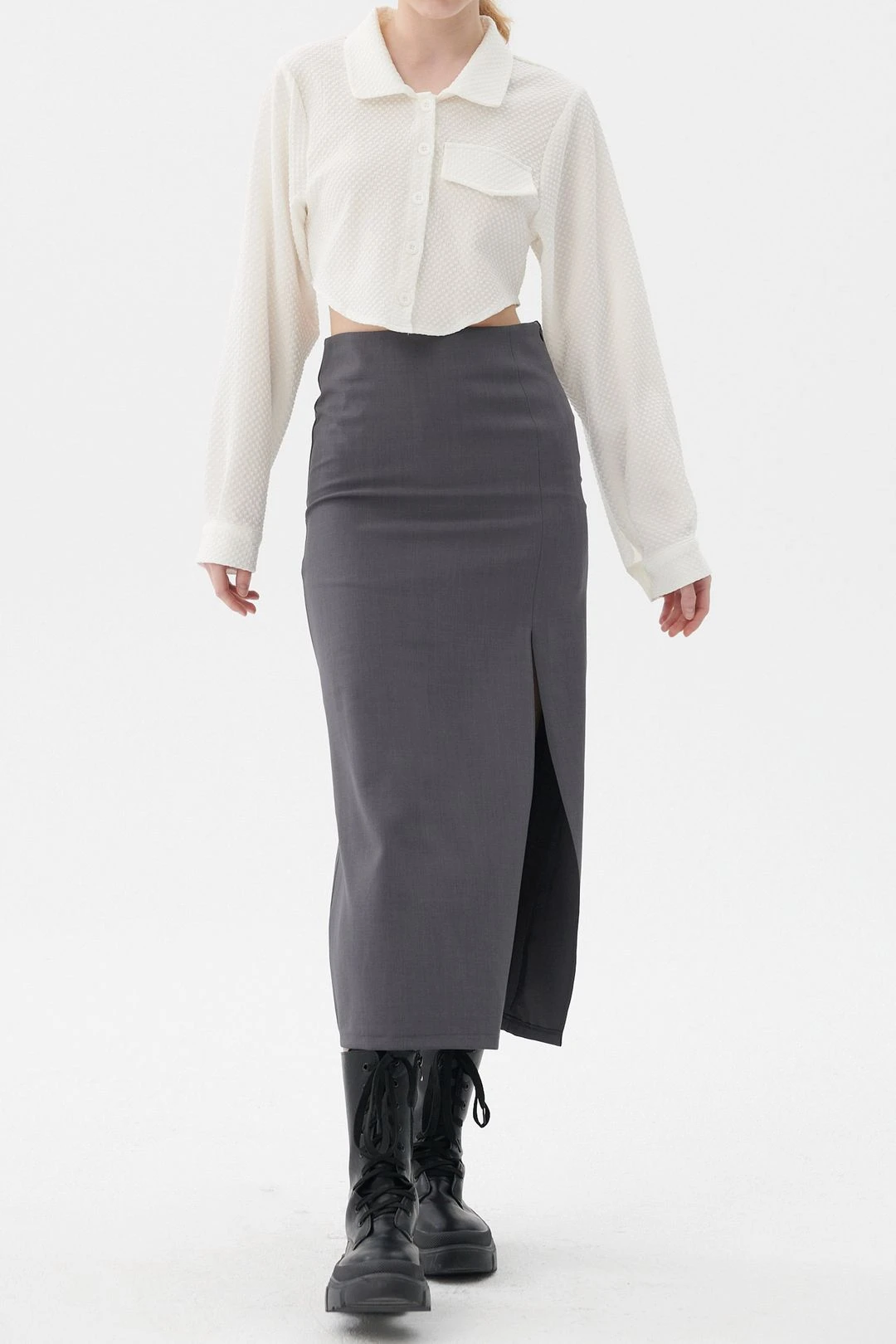 Jaime Front Slit Midi Skirt 5 Jaime Front Slit Midi Skirt - Image 3