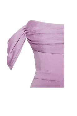 Sherlyn Mauve Off Shoulder Flared Crepe Jumpsuit -Layer Outfit 30306622046382 8