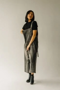 The Quentin Wide Leg Jumpsuit In Black -Layer Outfit 30308795809895 7