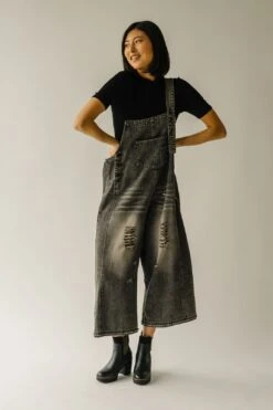 The Quentin Wide Leg Jumpsuit In Black -Layer Outfit 30308796366951 8