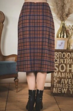 Plaid Wrap Midi Skirt -Layer Outfit 30376465399913 4