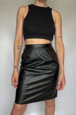 Lightweight Leatherlike Skirt -Layer Outfit 30394748436567 3