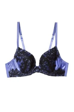 Stevie Lilac And Black Plunge Padded Bra -Layer Outfit 30402944335920 7