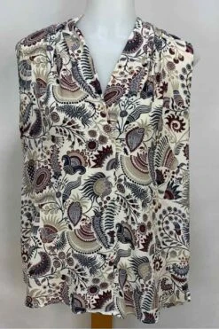 Loft Women's Size M Ivory Paisley Tank