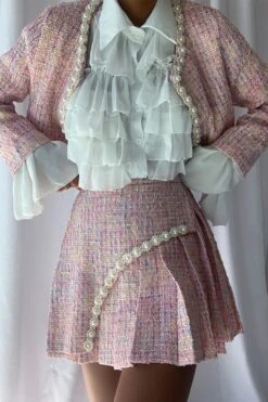 FULTON Jacket & Skirt Set In Pink 9 FULTON Jacket & Skirt Set In Pink -Layer Outfit 30431655591999 2