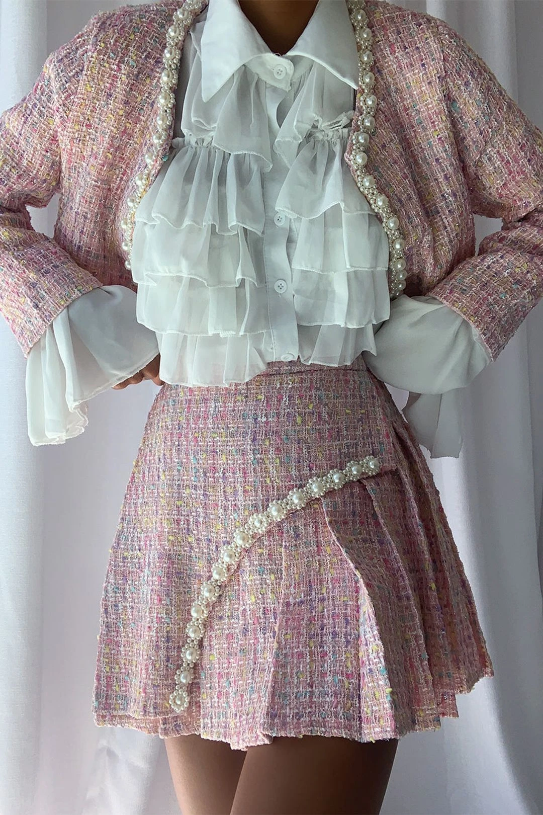 FULTON Jacket & Skirt Set In Pink 4 FULTON Jacket & Skirt Set In Pink - Image 2