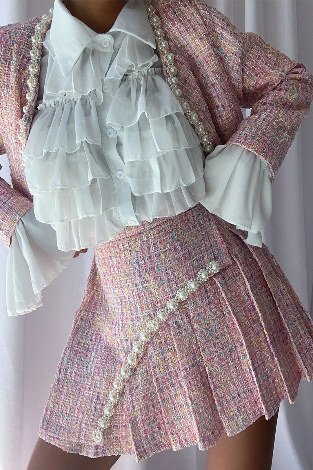 FULTON Jacket & Skirt Set In Pink 3 FULTON Jacket & Skirt Set In Pink