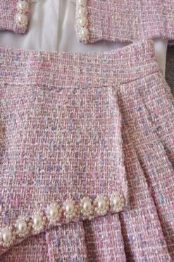 FULTON Jacket & Skirt Set In Pink 13 FULTON Jacket & Skirt Set In Pink -Layer Outfit 30431655690303 6