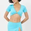 Frankies Bikinis Petite Shine Mini Skirt - Aquamarine -Layer Outfit 30442688086085 2