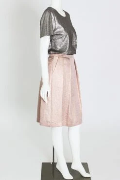 LIA ROSE GOLD PLEATED SKIRT 9 LIA ROSE GOLD PLEATED SKIRT -Layer Outfit 30494336221297 4