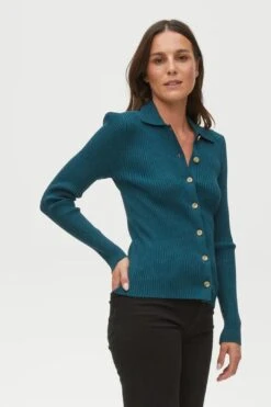 Miri Collared Button Front Top