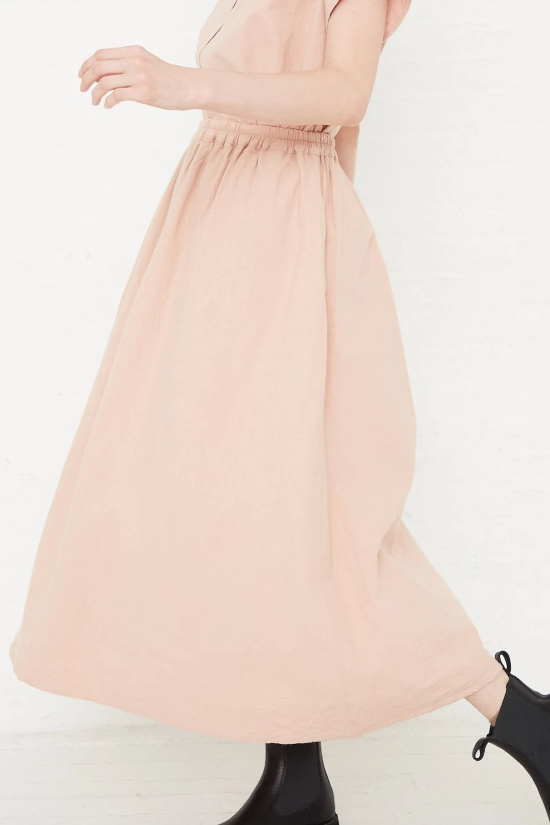 Cotton Skirt In Pale Pink 4 Cotton Skirt In Pale Pink - Image 2