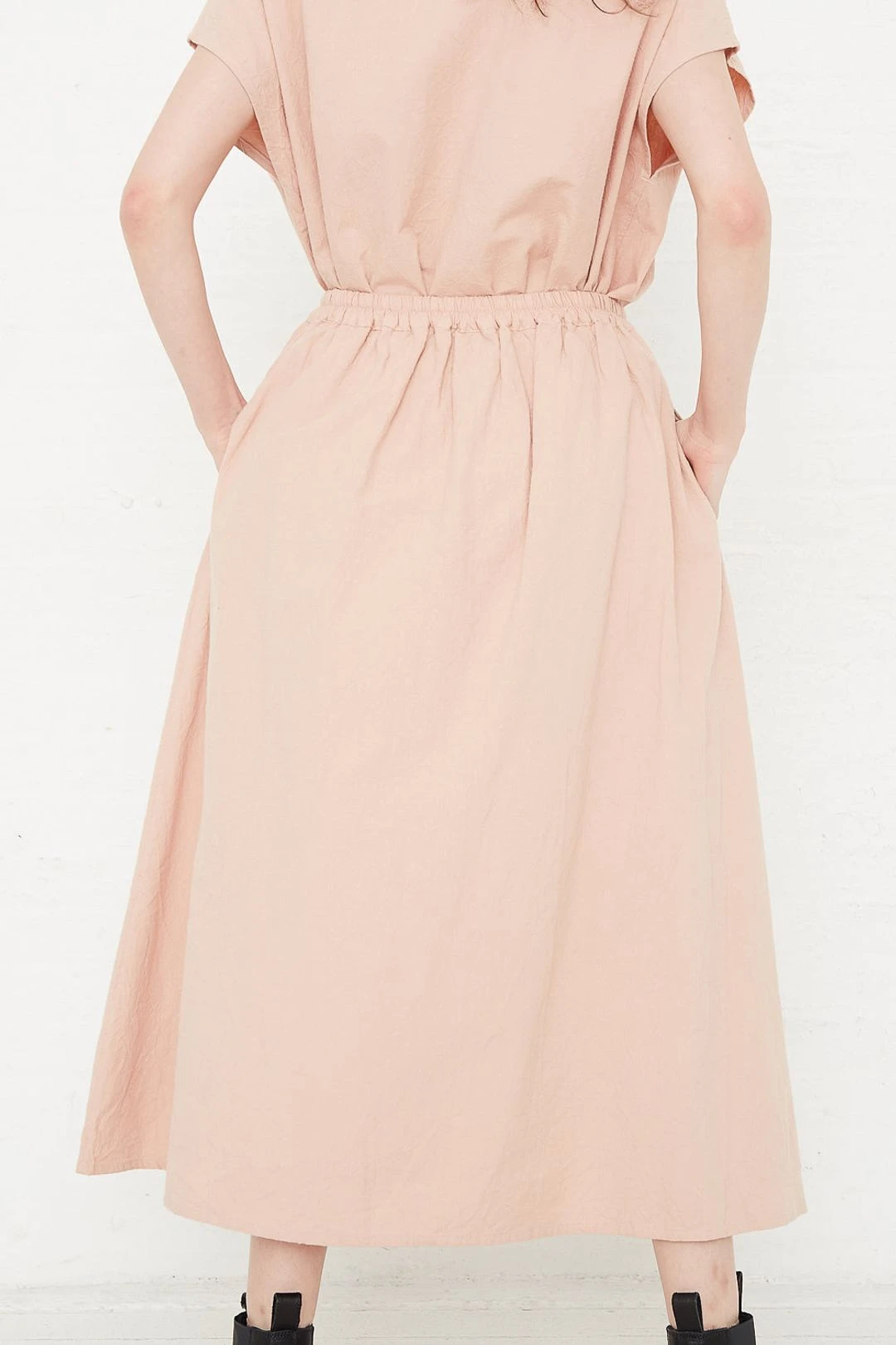 Cotton Skirt In Pale Pink 7 Cotton Skirt In Pale Pink - Image 5