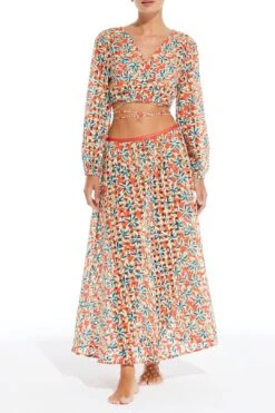 The Eyelet Brie Maxi Skirt 7 The Eyelet Brie Maxi Skirt -Layer Outfit 30690423046257 4